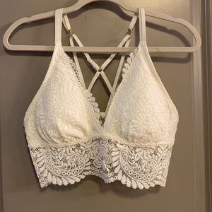 Aerie white lace bralette